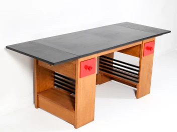 Art Deco Modernist Desk or Writing Table by Hendrik Wouda for Pander, 1920s
